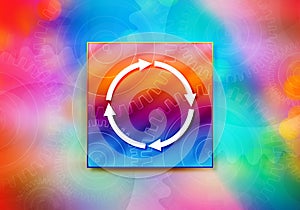 Refresh update icon abstract colorful background bokeh design illustration