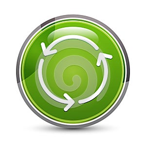 Refresh update icon elegant green round button vector illustration