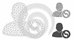 Refresh User Vector Mesh Network Model and Triangle Mosaic Icon