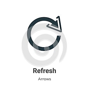 Refresh vector icon on white background. Flat vector refresh icon symbol sign from modern arrows collection for mobile concept and