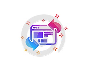 Refresh website icon. Update web page sign. Vector