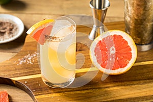 Refreshing Boozy Mezcal Spicy Paloma