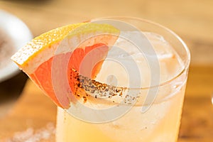 Refreshing Boozy Mezcal Spicy Paloma