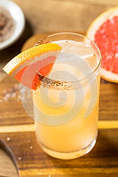 Refreshing Boozy Mezcal Spicy Paloma