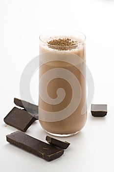 Refreshing chocolate shake with chocolate Birutes