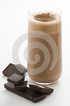 Refreshing chocolate shake with chocolate Birutes