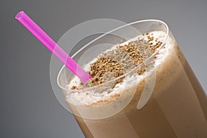 Refreshing chocolate shake with chocolate Birutes