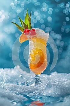 Refreshing Cocktail With Garnish