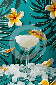 Refreshing Cocktail With Multiple Garnishes