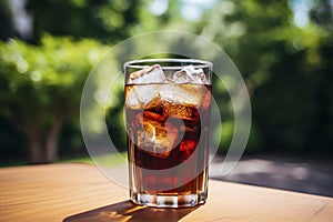 Refreshing Cola with Ice