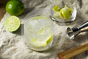 Refreshing Cold Caipirinha Cocktail with Cachaca