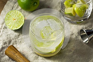 Refreshing Cold Caipirinha Cocktail with Cachaca