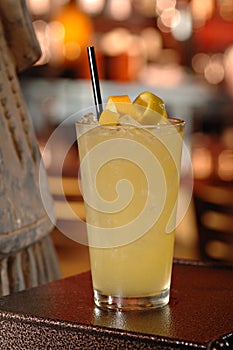 Refreshing cold lemon Cocktail