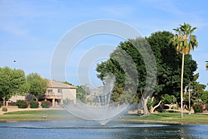 South lake in Dos Lagos park in city of Glendale, Arizona photo