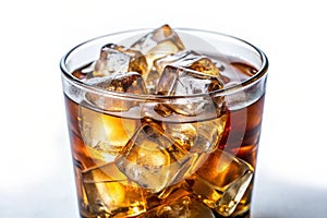 Drink with ice close-up