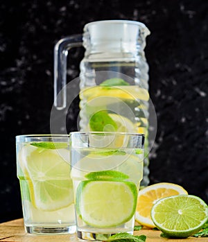 Refreshing drink of lemon, Infused Water