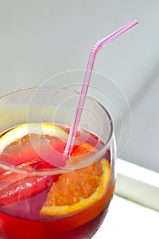 a refreshing glass of classic red sangria