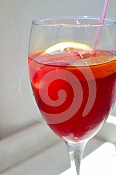 a refreshing glass of classic red sangria