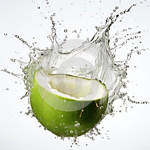 Refreshing Green Coconut With A Splash Of Water - Applecore Style