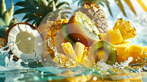 Refreshing hydration: experience the crispness of juicy kiwi, the sweetness of pineapple, and the exotic flavor of coconut,