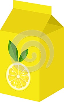 Refreshing Lemon Juice Carton Packaging Design