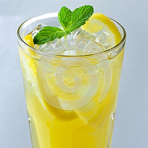 Refreshing Lemon summer drink with generative AI technology