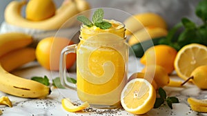 The refreshing mango smoothie.AI generated image