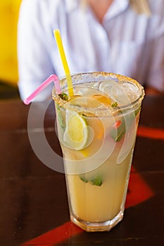 Refreshing mint lemonade