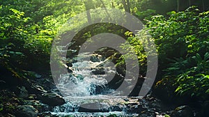 A refreshing mountain stream valley