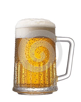 Refreshing mug of beer