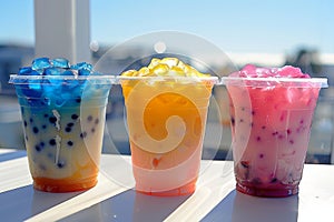 Refreshing oolong bubble tea varieties iced, milk tea with tapioca pearls, and bubble tea fusion