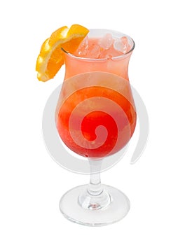 Refreshing orange cocktail isolated