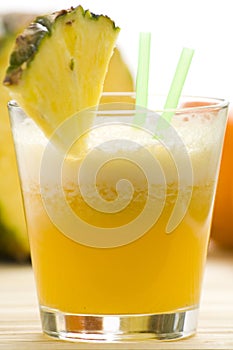 Refreshing pineapple and orange milkshake