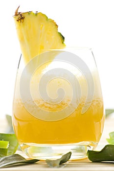 Refreshing pineapple and orange milkshake