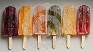 Refreshing Popsicles on a Soft Gradient Background