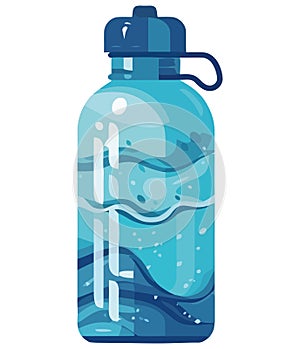 Refreshing purified water in plastic bottle