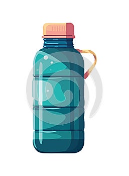 Refreshing purified water in plastic bottle icon