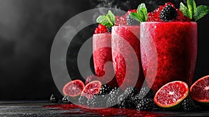 Refreshing Raspberry & Blackberry Frozen Drink