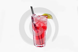 Refreshing red cocktail