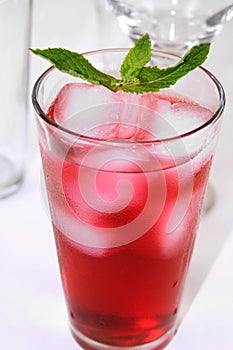 Refreshing Red Cocktail Beverage