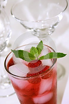 Refreshing Red Cocktail Beverage