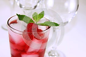 Refreshing Red Cocktail Beverage