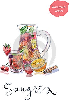 Refreshing sangria (punch)