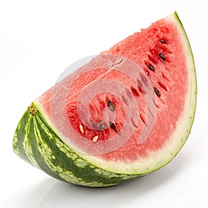 Slice of watermelon isolated on white background photo