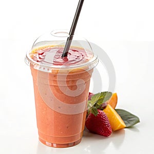 Smoothie isolated on white background photo