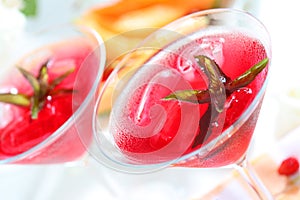 Refreshing summer cocktail photo