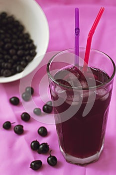 A refreshing summer drink of black currant