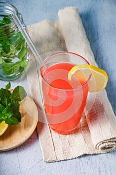 Refreshing summer drink with fruit punch