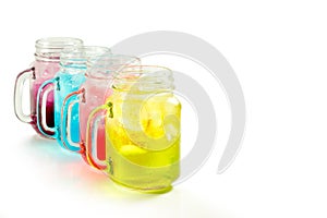 Refreshing summer drinks in jar