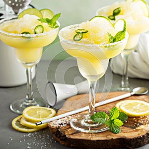 Refreshing summer margarita cocktail